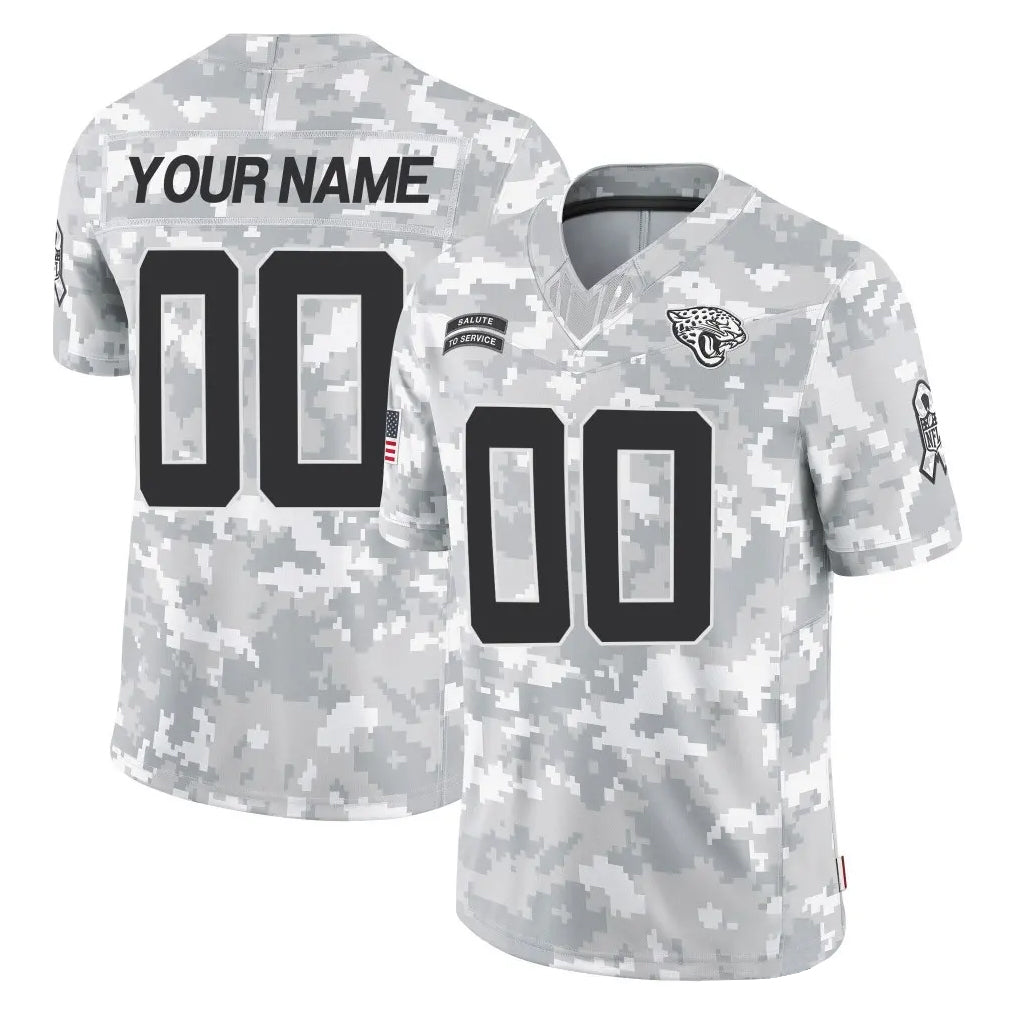 Custom J.Jaguars Arctic Camo Salute To Service Limited Game Any Name & Numbers Gdoa Stitched Jerseys