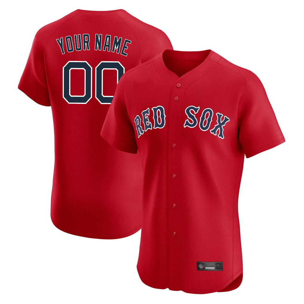Custom B.Red Sox Red Limited Elite Home Game Any Name & Number Gdoa Stitched Jerseys
