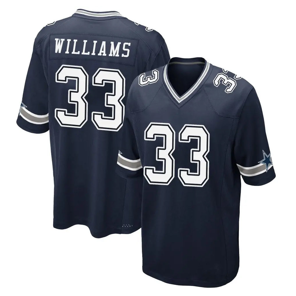 D.Cowboys #33 Javonte Williams Player Navy Home Game Gdoa Stitched Jerseys