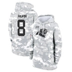 C.Panthers #8 Jaycee Horn Player Arctic Camo Salute to Service Hoodies Gdoa Stitched Jerseys