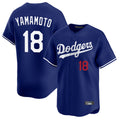 LA.Dodgers #18 Yoshinobu Yamamoto Player Royal Limited Home Fdoa Stitched Jerseys