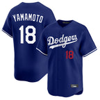 LA.Dodgers #18 Yoshinobu Yamamoto Player Royal Limited Home Fdoa Stitched Jerseys
