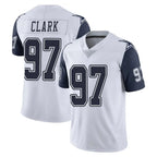 D.Cowboys #97 Kenny Clark Player White-Navy Limited Color Rush Vapor Untouchable Home Game Gdoa Stitched Jerseys