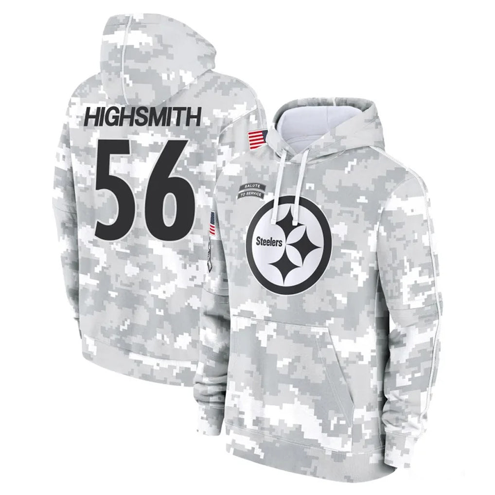 P.Steelers #56 Alex Highsmith Player Arctic Camo Limited Salute to Service Pullover Hoodies Game Gdoa Stitched Jerseys