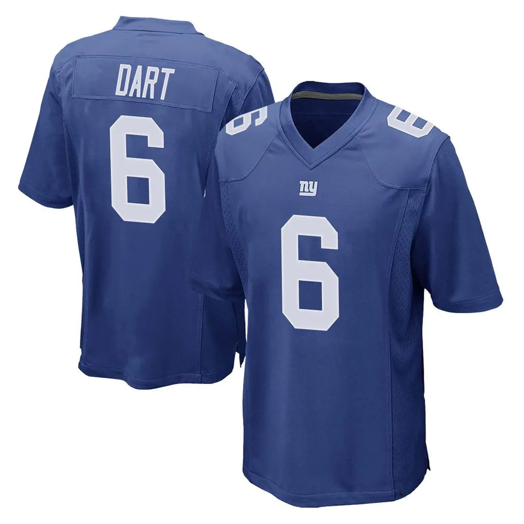 NY.Giants #6 Jaxson Dart Player Royal Home Game Gdoa Stitched Jerseys