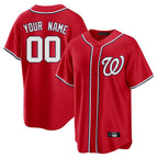 Custom W.Nationals Red Home Game Any Name & Number Gdoa Stitched Jerseys