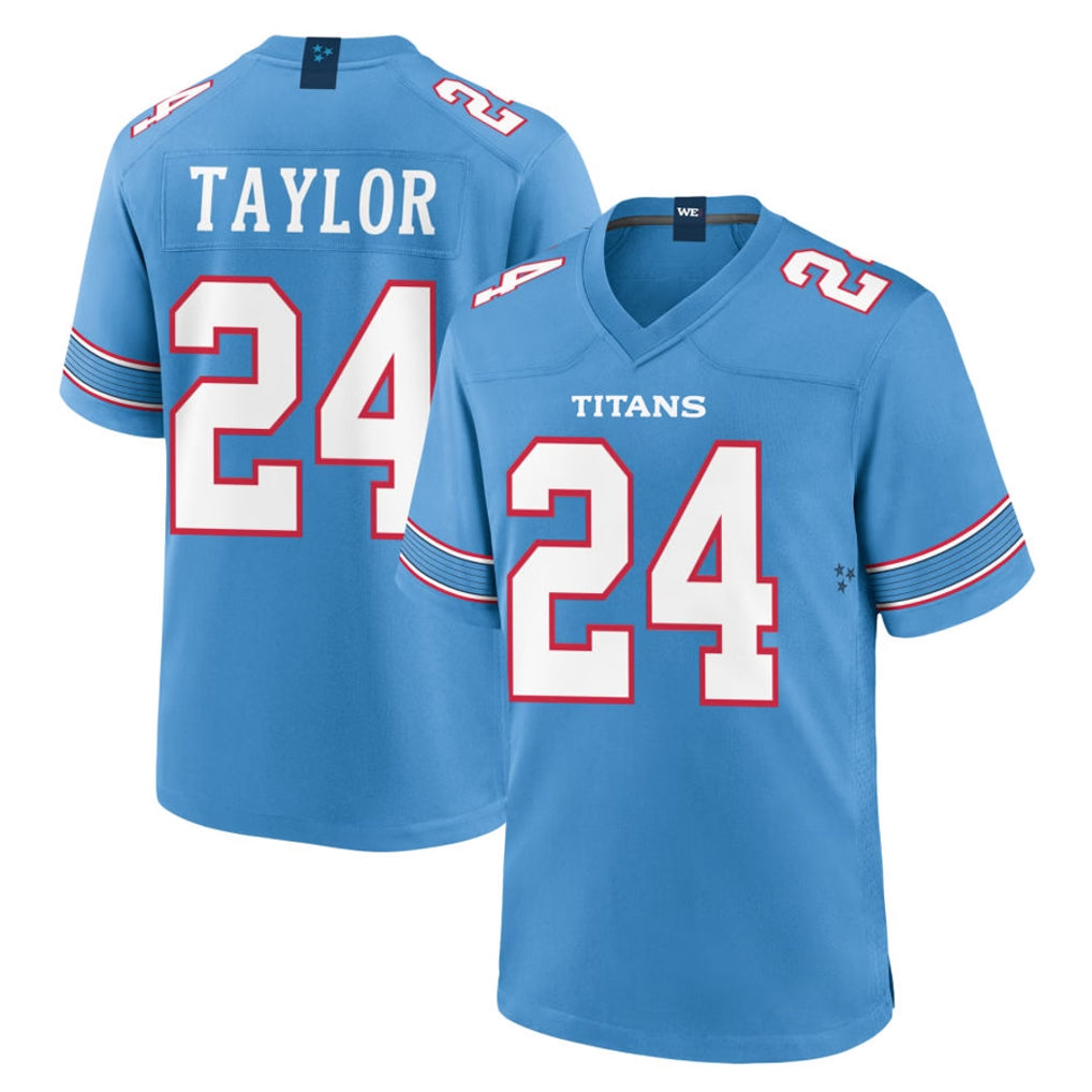 T.Titans #24 Alontae Taylor Player Light Blue 2026 Game Home Gdoa Stitched Jerseys