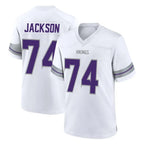 MN.Vikings #74 Donovan Jackson Player White Alternate Home Game Gdoa Stitched Jerseys