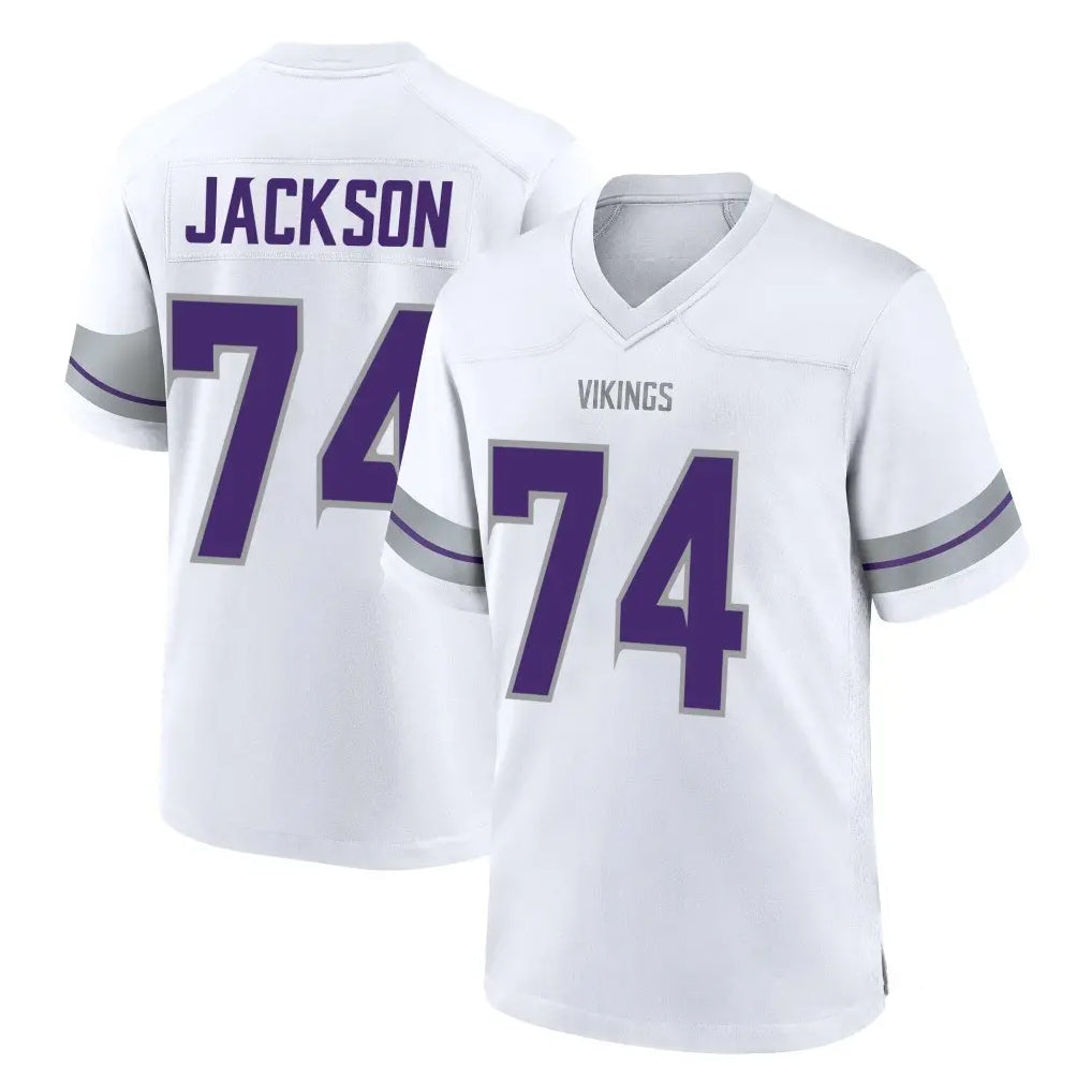 MN.Vikings #74 Donovan Jackson Player White Alternate Home Game Gdoa Stitched Jerseys