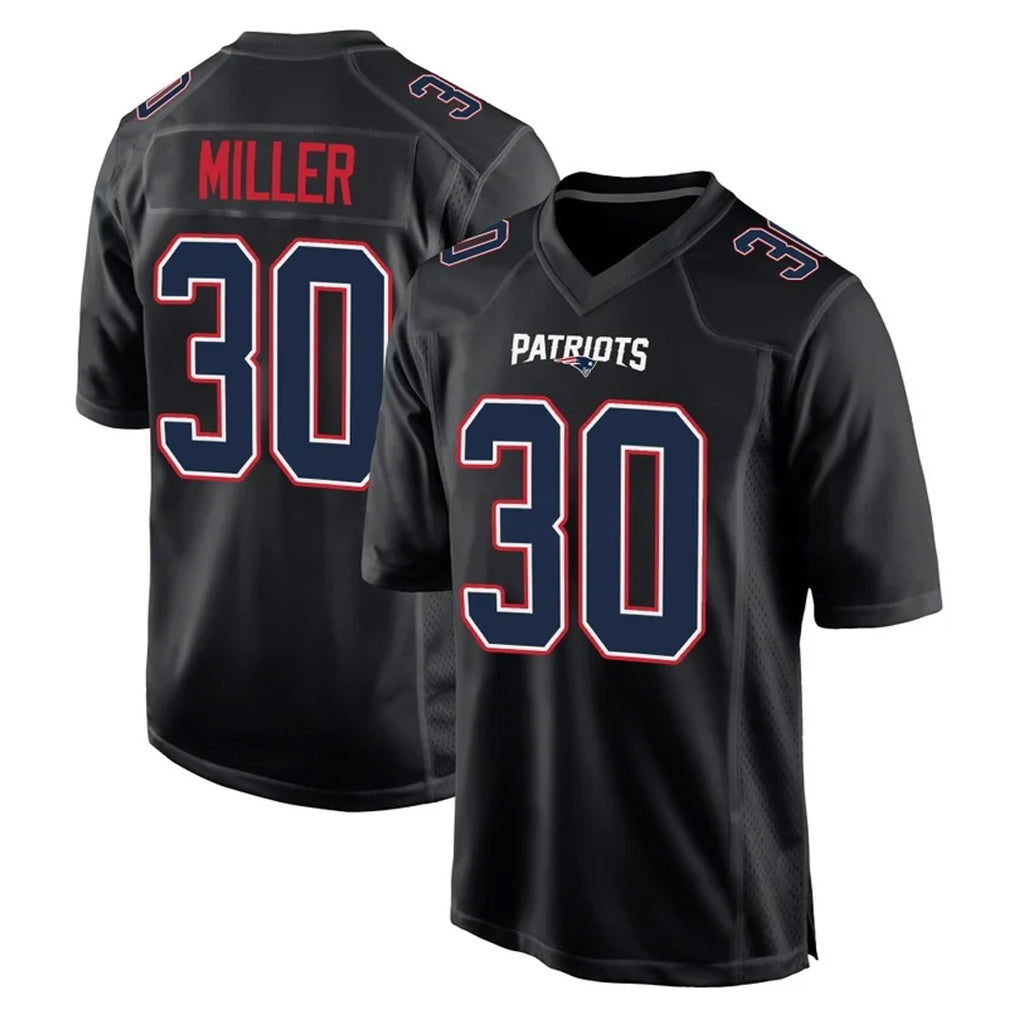 NE.Patriots #30 Jam Miller Player Carbon Fashion Limited Home Game Gdoa Stitched Jerseys