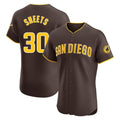 S.Diego Padres #30 Gavin Sheets Player Brown Home Limited Elite Fdoa Stitched Jerseys