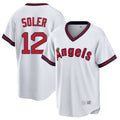 LA.Angels #12 Jorge Soler Player White T-shirt Home Game Fdoa Stitched Jerseys