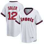 LA.Angels #12 Jorge Soler Player White T-shirt Home Game Fdoa Stitched Jerseys