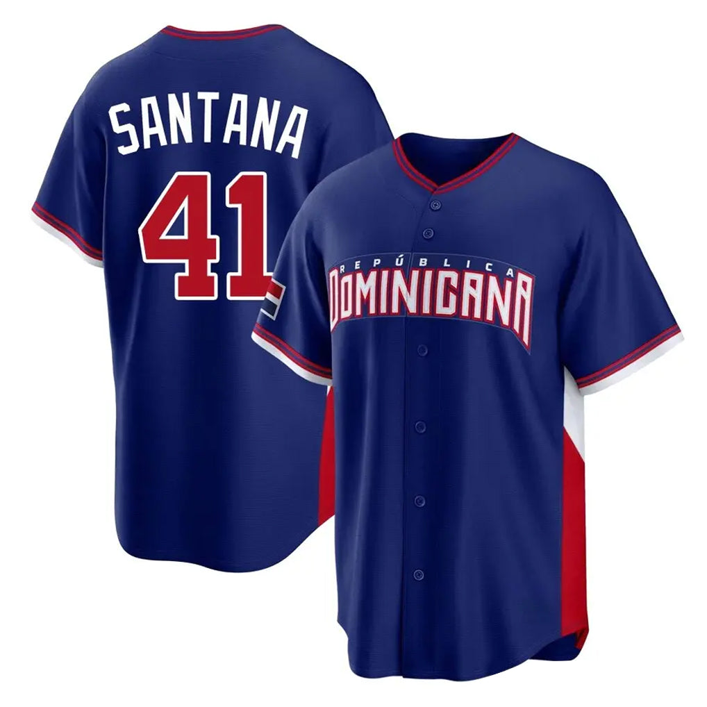 A.Diamondbacks #41 Carlos Santana Player Royal 2026 World Classic Home Game Gdoa Stitched Jerseys