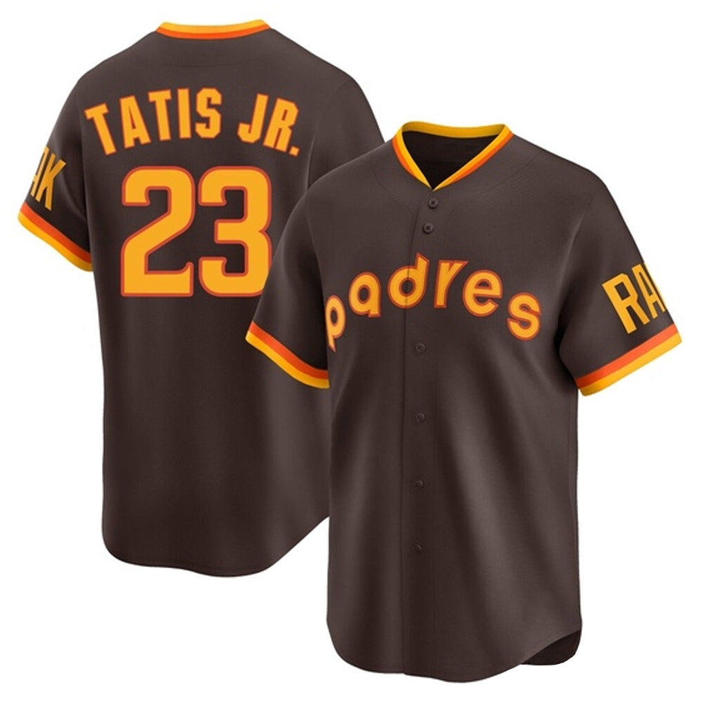 S.Diego Padres #23 Fernando Tatis Jr Player Brown Home Cooperstown Collection Replica Game Fdoa Stitched Jerseys