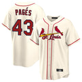 St. Louis Cardinals #43 Pedro Pages Player Cream Home Game Fdoa Stitched Jerseys