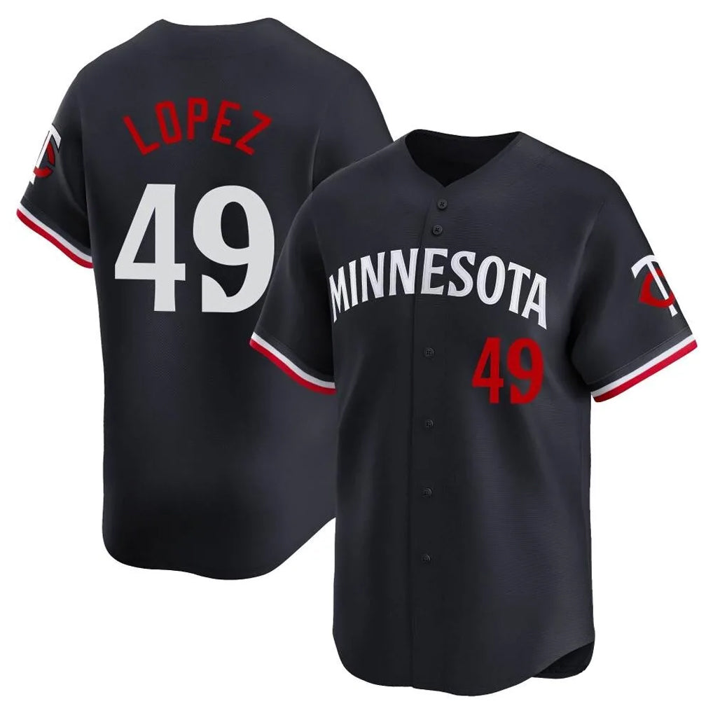 M.Twins #49 Pablo Lopez Player Navy Home Limited Fdoa Stitched Jerseys