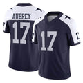 D.Cowboys #17 Brandon Aubrey Player Navy-White Limited Alternate Vapor F.U.S.E. Home Game Gdoa Stitched Jerseys