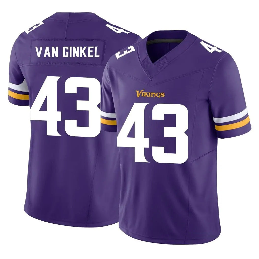 M.Vikings #43 Andrew Van Ginkel Player Purple Limited Vapor F.U.S.E. Home Game Gdoa Stitched Jerseys