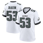 P.Eagles #53 Zack Baun Player White Game Home Gdoa Stitched Jerseys