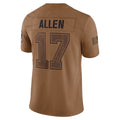 B.Bills #17 Josh Allen Player Brown Salute To Service Limited Gdoa Stitched Jerseys