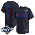 T.Blue Jays #11 Bo Bichette Player Black 2025 World Series City Connect Limited Fdoa Stitched Jerseys