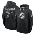 M.Dolphins #72 Jonah Savaiinaea Player 2026 Black Logo Pullover Hoodies Limited Game Gdoa Stitched Jerseys