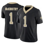 NO.Saints #1 Kool-Aid McKinstry Player Black Limited Vapor F.U.S.E. Home Game Gdoa Stitched Jerseys