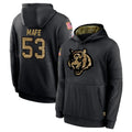 C.Bengals #53 Boye Mafe Player Black Salute to Service Pullover Hoodies Limited Gdoa Stitched Jerseys