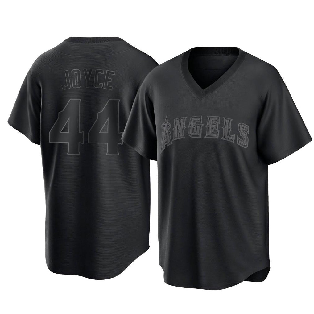 LA.Angels #44 Ben Joyce Player Black Pitch Fashion T-shirt Fdoa Stitched Jerseys