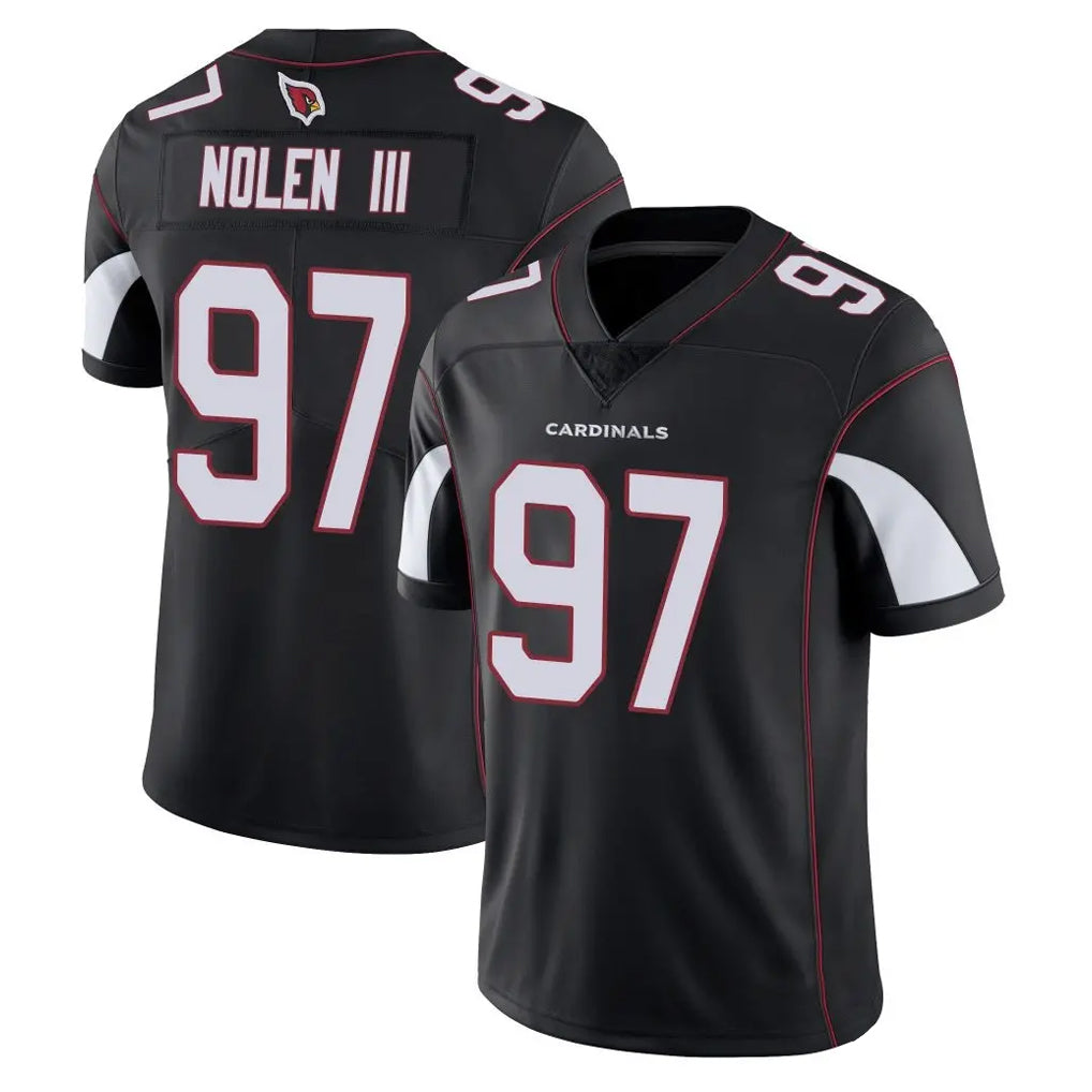 A.Cardinals #97 Walter Nolen III Player Black Vapor Limited Home Game Gdoa Stitched Jerseys