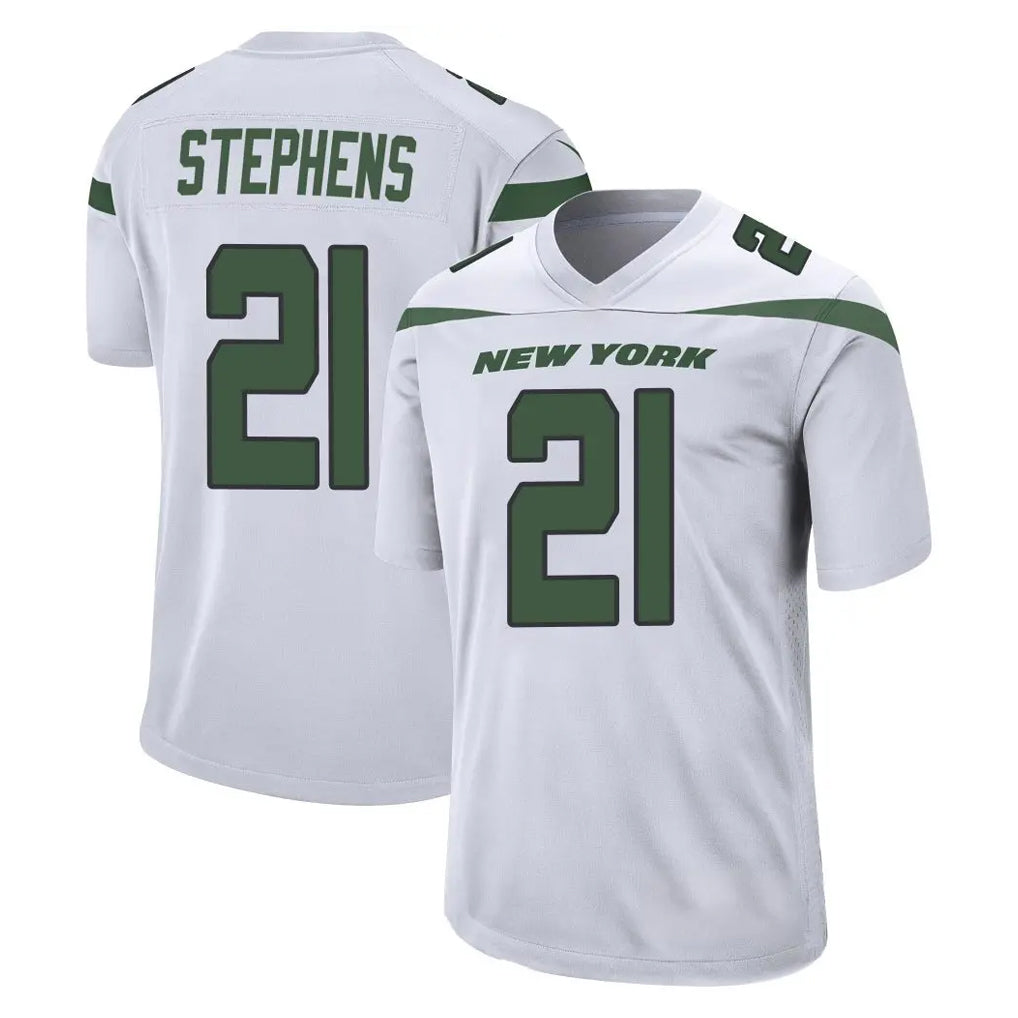 NY.Jets #21 Brandon Stephens Player White Spotlight Home Game Gdoa Stitched Jerseys
