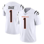 C.Bengals #1 Ja'Marr Chase Player White Vapor Untouchable Limited Home Game Gdoa Stitched Jerseys