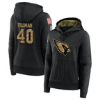 A.Cardinals #40 Pat Tillman Player Black Salute to Service Limited Hoodie Gdoa Stitched Jerseys