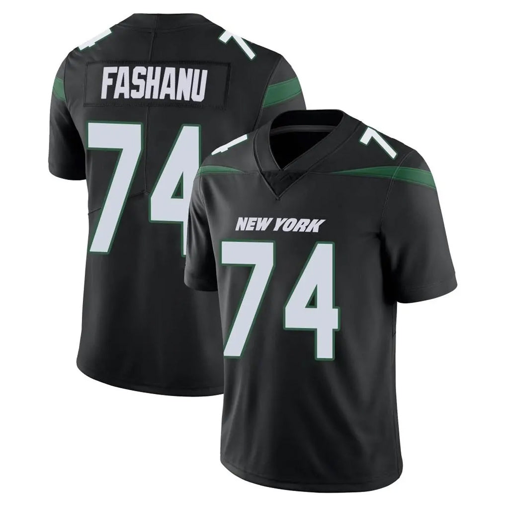 NY.Jets #74 Olu Fashanu Player Stealth Black Limited Vapor Home Game Gdoa Stitched Jerseys