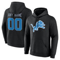 Custom D.Lions Black Pullover Hoodies Limited Any Name & Numbers Gdoa Stitched Jerseys