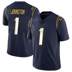 LA.Chargers #1 Quentin Johnston Player Navy Limited Vapor Untouchable Home Game Gdoa Stitched Jerseys
