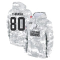C.Browns #80 Jamari Thrash Player Arctic Camo Salute to Service Hoodies Limited Game Gdoa Stitched Jerseys