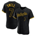 LA.Dodgers #7 Blake Snell Player Black Snake Skin City Limited Elite Home Fdoa Stitched Jerseys