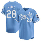 KC.Royals #28 Kyle Isbel Player Light Blue Alt Limited Home Gdoa Stitched Jerseys