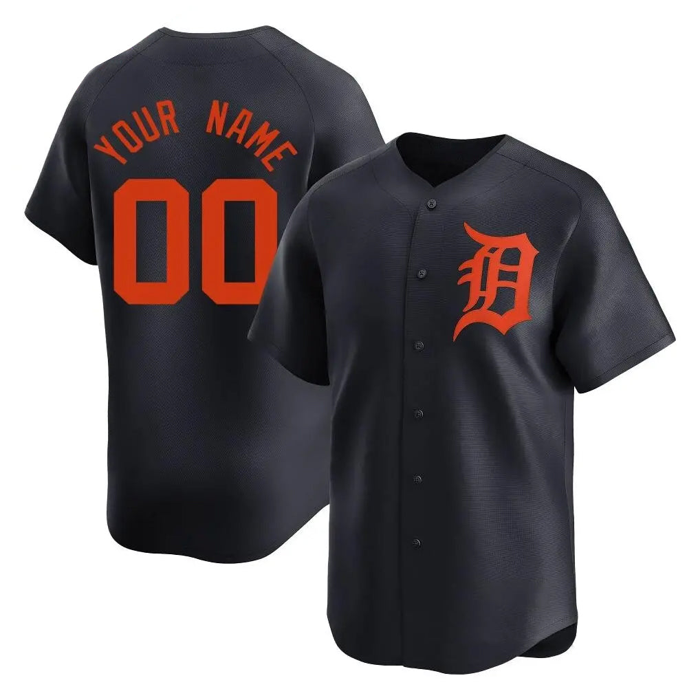 Custom D.Tigers Navy Limited Home Game Any Name & Number Gdoa Stitched Jerseys
