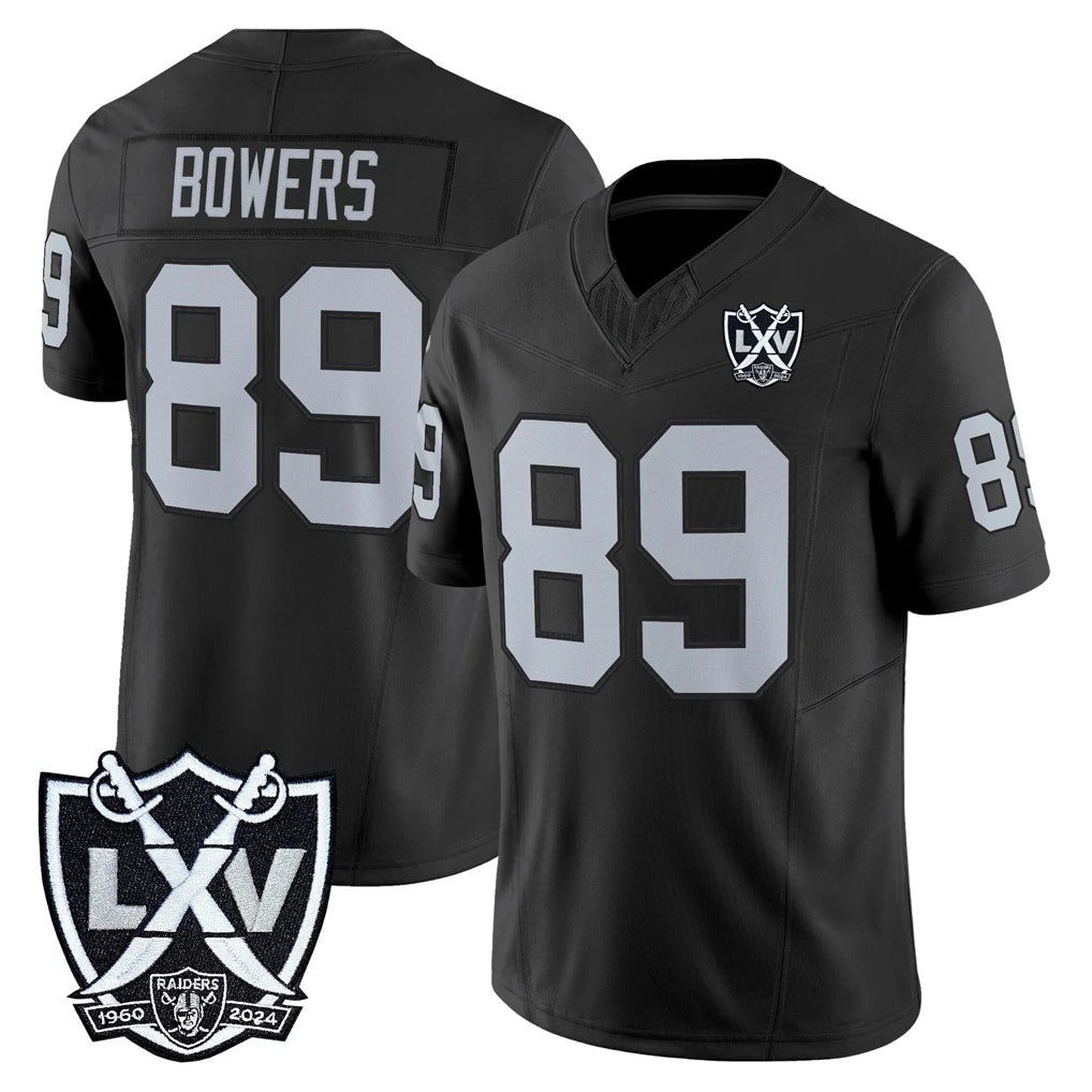 LV.Raiders #89 Brock Bowers Player Black 2026 Vapor Limited Home Game Gdoa Stitched Jerseys