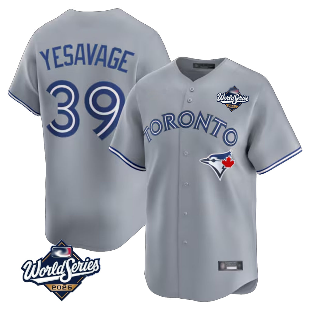 T.Blue Jays #39 Trey Yesavage Player Gray 2025 American League Limited All Fdoa Stitched Jerseys