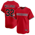 C.Guardians #32 Gavin Williams Player Red Limited Home Gdoa Stitched Jerseys