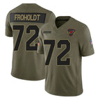 A.Cardinals #72 Hjalte Froholdt Player Olive 2025 Salute To Service Limited Home Game Gdoa Stitched Jerseys