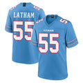 T.Titans #55 JC Latham Player Light Blue 2026 Game Home Gdoa Stitched Jerseys