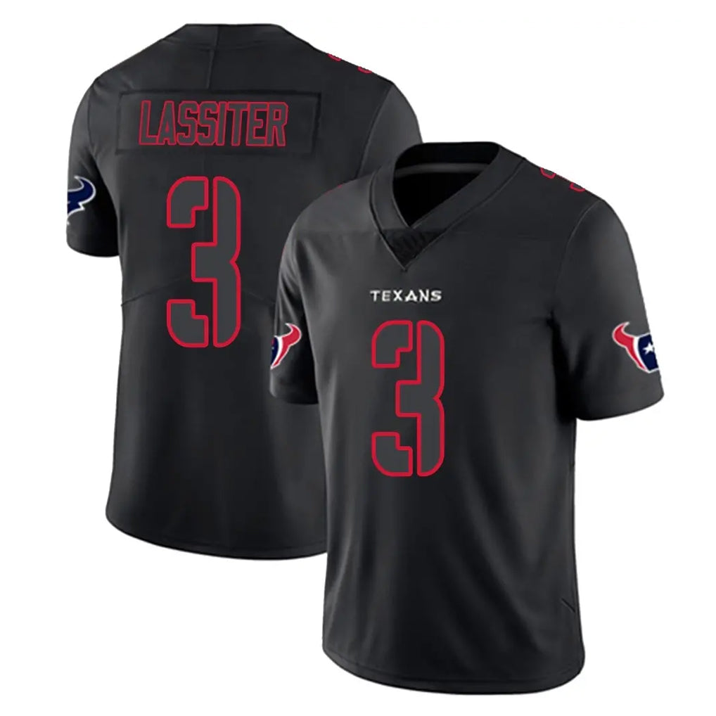 H.Texans #3 Kamari Lassiter Player Black Impact Limited Game Gdoa Stitched Jerseys