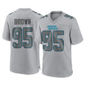 C.Panthers #95 Derrick Brown Player Gray Atmosphere Fashion Game Gdoa Stitched Jerseys