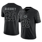 GB.Packers #29 Xavier McKinney Player Black Reflective Limited Home Game Gdoa Stitched Jerseys