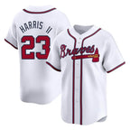 A.Braves #23 Michael Harris II Player White Limited Home Game Gdoa Stitched Jerseys